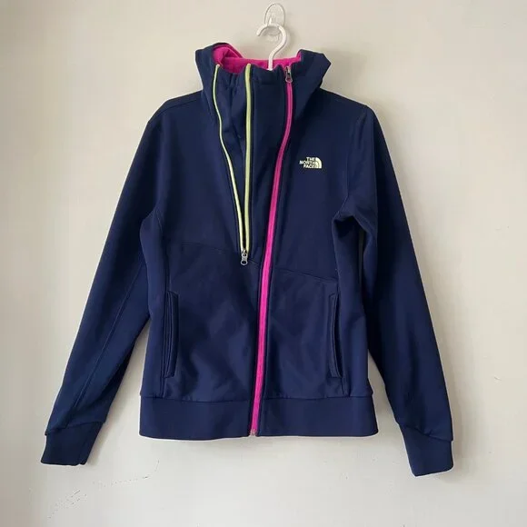 The North Face Hoodie in Navy Blue and Hot Pink Accent, Size M - Picture 3 of 14